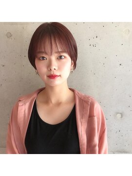 ヘアーブランド ジン フィール(HAIR BRAND Jin feel) ショート×ピンク【松山美容室】