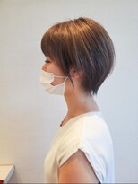 丸みショートボブ☆シルバーグレージュ