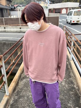 ヘアショップ ホップエム(HAIR SHOP HOP M) センターパート:カラーモーブ