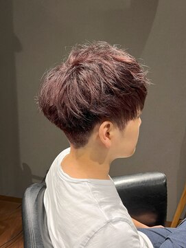 ビーダンディー(Bee dandy) スマートツーブロックマッシュショート ボルドーバイオレット