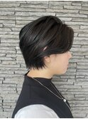 ハンサムショートオリーブカラーオリーブベージュショートボブ