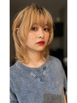 アンシェリ バイ フラミューム 戸塚店(Ancheri by flammeum) 前下がりセンターパートボブ 【戸塚】【踊場】【東戸塚】
