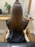 【ストレート】カット+ストレート+髪質改善TR+マイクロバブル ￥22000