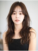 前髪カット/こなれミディ/ウェーブパーマ/イメチェン/レイヤー