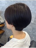 ミセス 大人可愛い丸みショートスタイル ナチュラルミニボブ