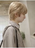 〇メンズハイトーンブロンドホワイトミルクティーベージュ