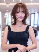 20代30代大人かわいいガーリー似合わせカットミディアムレイヤー