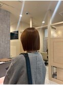 栗色20代30代40代レイヤーカット韓国ボブ顔周り西千葉