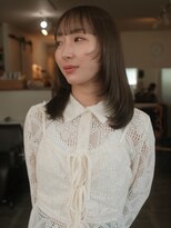 イルフレール(ill frere)&nbsp;顔まわりカット　似合わせカット　グレージュ　梅田　中津
