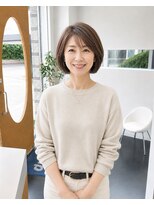 ビーアップヘアー(be:up hair) 40代50代の白髪ぼかしボブ
