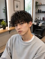 MEN's Baguz MEN'Sカット/ MEN'Sパーマ/ MEN'Sカラー 無造作ウェーブ束感メンズマッシュ