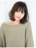 ノーブルクラシカルロブ風バレイヤージュデジタルパーマショート