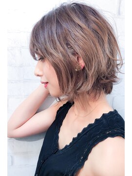 ラウンジ モリオ イケブクロ(Lounge MORIO Ikebukuro) 【morio池袋】大人かわいい前下がり小顔レイヤーボブ#