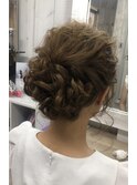 ルーズアップ/ヘアセット/ヘアメイク/編み込み/三つ編み