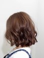 ティエヘアー(tie hair)&nbsp;切りっぱなしボブもこんな感じに！スタイリングアドバイスします