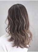 ハイライトロング_ネイビーカラーフレンチボブ_ba238853