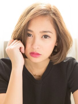 サロンドメルシー (salon de merci) ベージュカラー×ショートボブ 【merci 青葉台】