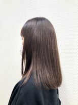 クオリス 上福岡店(QUALIS)&nbsp;縮毛矯正/ナチュラルストレート/セミロング/ダークブラウン/40代