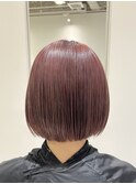 山形<ぱつボブ×ピンクカラー>
