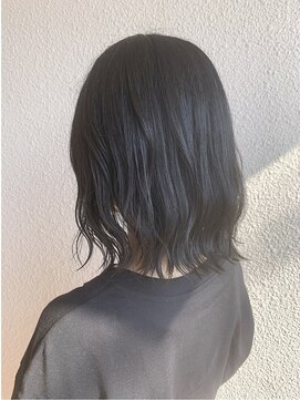 ビグディーサロン 武庫川(BIGOUDI salon) 外ハネボブアッシュブラウンネオウルフ暗髪