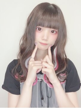 スリジエ(Cerisier) ゐななちゃん☆ピンク×ホワイトインナーカラー[cerisier 新宿]