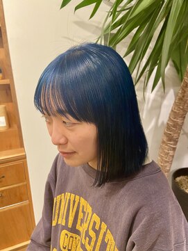 ダブル(W) 切りっぱなしNAVY