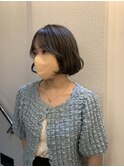 　ボブ　×  グレージュカラー