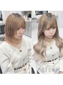 ホワイトベージュ#シールエクステ#韓国#グラデーション#千葉
