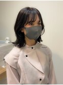 髪質改善カラー/前髪パーマ/黒髪/グレーベージュ/レイヤーロング