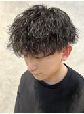 波巻きスパイラルパーママッシュショート無造作パーマ刈り上げ