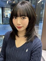 ザクザクレイヤー　ミディアムレイヤー　韓国ヘア