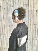 ゆかたの着付けとヘアセットは岡山表町のヘアースペースムーンへ