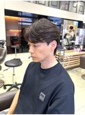 センターパート　フェザーパーマ　韓国　吉祥寺/島田優斗