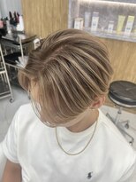 ディーン 栄店(DEAN)&nbsp;DEAN/バレイヤージュ/センターパート/ミルクティーベージュ