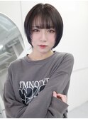 ショートウルフボブウルフ顔まわりレイヤーレイヤーボブ