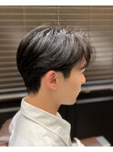 メンズ七三分け　ニュアンスパーマ　ビジネス　御徒町　上野