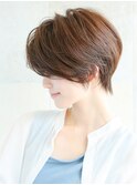 大人ショート/首元すっきり/ハンサムショート/透明感カラー