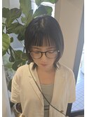 前髪短めウルフスタイル