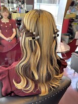 グリッツ (GLITZ) ねじりハーフツイン イベントセット おでかけアレンジ