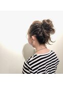 おでかけアレンジ お団子ヘア ヘアアレンジ