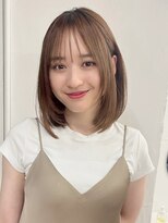 ポーチバイハニー オモテサンドウ(PORCH by HONEY omotesando)&nbsp;ハッシュカットボブ/レイヤーボブ/ミルクティーベージュ1