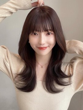 ラルユー 金山(LallYou) 大人かわいいくびれヘアセミロング × ミルクティーベージュ