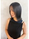 暗髪ロブ