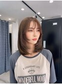 ショコラブラウンレイヤーボブ