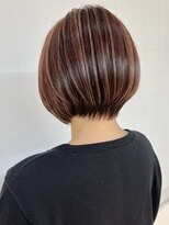 クオリス 上板橋店(QUALIS)&nbsp;軽やか春夏ショートボブ小顔ピンクブラウン透明感似合わせカット