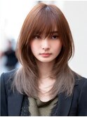 ハッシュカットバタフライカット顔回りカットカーテンバング