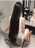 髪質改善カラーエステ/スーパーロング/黒髪/ストレート