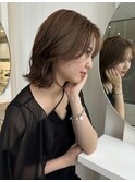 【MOMONE】レイヤーボブ顔周りカットオリーブヘア赤みなし駒込