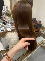 ヘアリゾート粋 ウナム 新宿東口店(enam)&nbsp;ナチュラルストレート/美髪縮毛矯正/柔らかブラウン/ロング