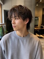 ローム 北花田店(Rome) Men's/ミディアム/マッシュウルフ/スモーキーブラウン
